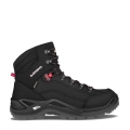 Lowa Wanderschuhe Renegade Mid GTX (All-Terrain, Nubukleder, wasserdicht) schwarz/rubinrot Herren